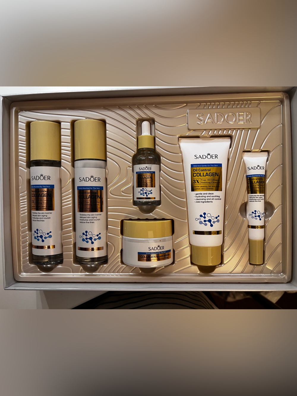 SADOER 6 in 1 GIFT BOX 3X TYPE III COLLAGEN SMOOTH WRINKLES FIRMING SET
